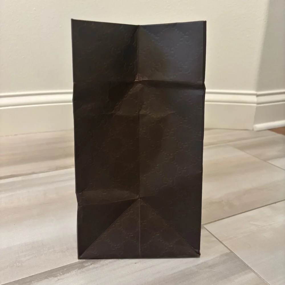 Gucci Large Brown Paper Shopping Bag